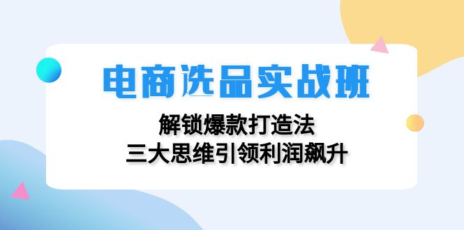 中赚网_（12398期）电商选品实战班：解锁爆款打造法，三大思维引领利润飙升